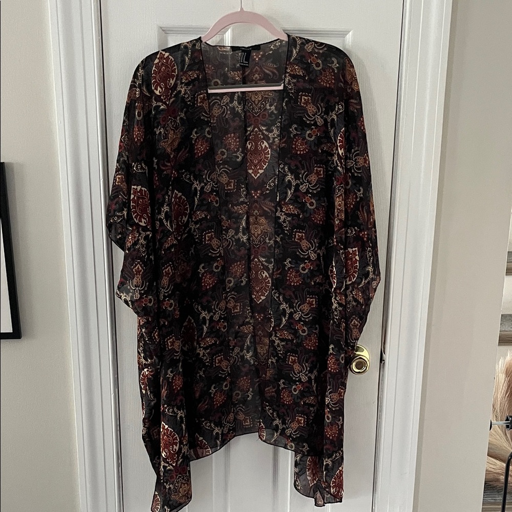 Forever 21 Paisley Sheer Cover-Up